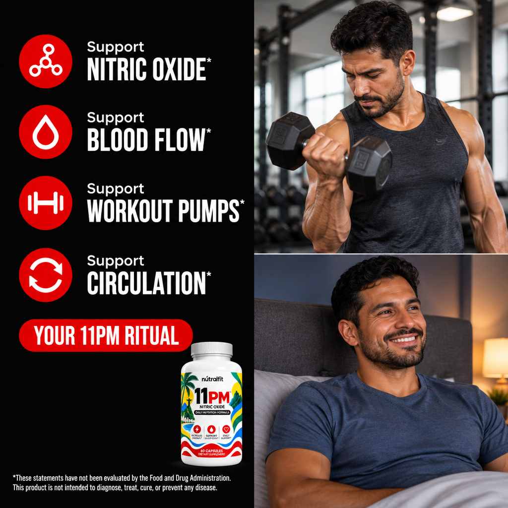 Nutralfit 11PM Nitric Oxide Dietary Supplement – 60 Capsules