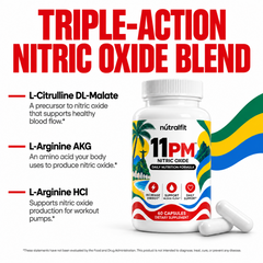 Nutralfit 11PM Nitric Oxide Dietary Supplement – 60 Capsules